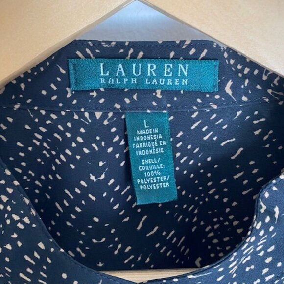 Ralph Lauren Black & Tan Tunic Top Large - Picture 2 of 3